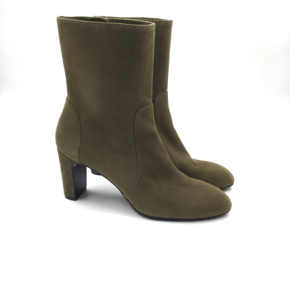 Stuart Weitzman "Vida" suede ankle booties color Truffle Size 8 - Picture 4 of 9